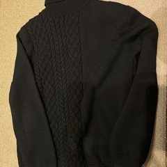 MIHARA YASUHIRO 厚手 ハイネック ニット 黒の画像