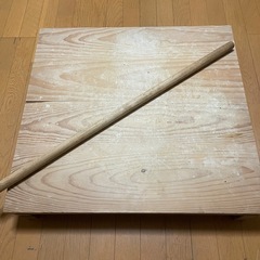 予定者確定　蕎麦打ち　台　棒付き