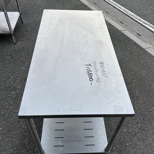 ☆  中古品  ステンレス作業台  1200×600×840  厨房用品
  ☆
