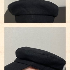 【新品未使用】キャスケット　黒の画像