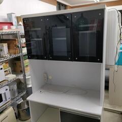 ユアーズ 食器棚 3枚扉レンジボード 横90cmx奥行き48cmx180cm 