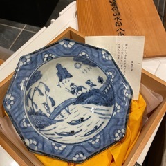 八角絵付け皿