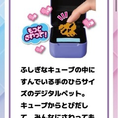触れるデジタルペット「とびだせ！きゅーびっつ」ほぼ新品の画像
