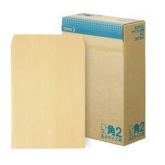 新品より安い 角2 (A4) 封筒 アスクル オリジナルクラフト封筒 茶色 200枚　1箱の画像