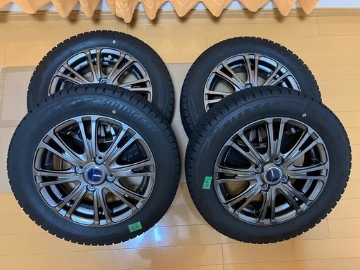 【お取引相手決定】　スタッドレス(硬度53)  アルミホイール付 155/65R14  14×4.5J+45 P.C.D100 4H