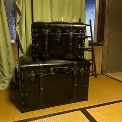 ジャンボトランク スツールセット宝箱 チェア　椅子　 Gu…