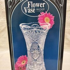 ソリティア　クリスタル花器　L