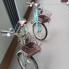 ②最終値下げしました!美品!18インチ自転車日本製2020年製2台47360円購入→２台11800円双子ちゃん、年子ちゃんに最適！の画像