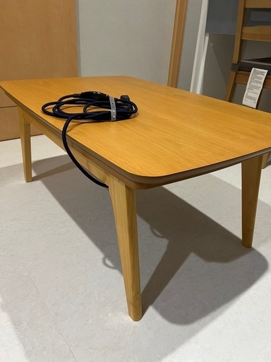 オーク材のこたつ　楕円　オシャレ