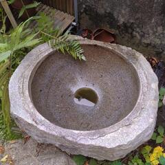 【11/13まで】石臼　つくばい　石　石材　水鉢　鉢　鉢植え