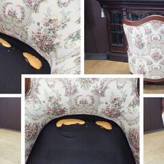 k８　イタリア製　猫脚 シングルソファの画像