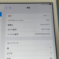 iPad mini4 16GB 動作品 訳あり 送料無料 ジャンク　ペン、カバー付き の画像