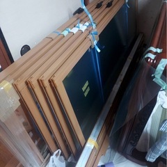 値下げ！格安中古⭐︎美品⭐︎ 単板ガラス YKKapプラマードU  レール+ふかし枠セット まとめてお譲り致します。の画像