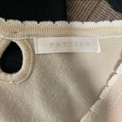 PATTERN アーガイルニット　黒無地ニットの画像