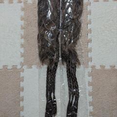 クリップ式ウィッグ三つ編み入りライトブラウン（新品未使用）の画像