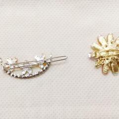 新品！花月のヘアピン2個セット　ヘアクリップ　ヘアアクセサリーの画像