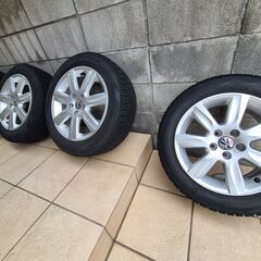 VW ポロ6R  純正ホイール スタッドレスタイヤ 4本セット ...