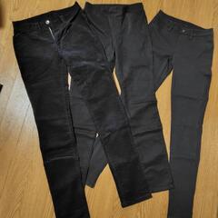 S・58サイズ スリムパンツ ブラック3枚セット
