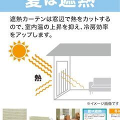 価格引下げ中！ニトリ　カーテン プロット イエローグリーン（幅150/丈200）X2の画像