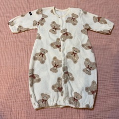 岡山市◎【50-60】2wayオール　くまちゃんロンパース/ドレスオール　フリースの画像