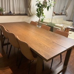 取引中]IKEA/イケア ダイニングテーブル モールビロンガ 6人