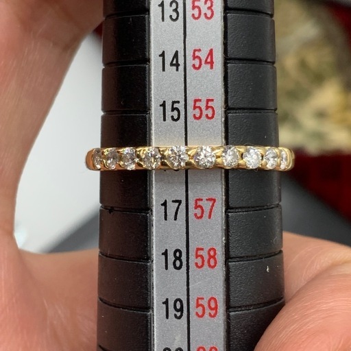 K18 ハーフエタニティ　2.1g 約16号