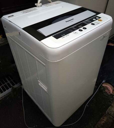 パナソニック ◆ 全自動 洗濯機　NA-F50B5 5kg ◇ 送風 乾燥機能 ビッグウェーブ 洗浄 デジタル表示 白系 ◆ Panasonic 滋賀