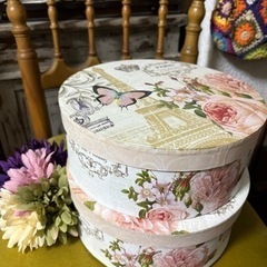♡おしゃれな円い箱🐿️インテリアBOX♡インテリア雑貨