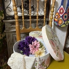 ♡おしゃれな円い箱🐿️インテリアBOX♡インテリア雑貨♡収納の画像