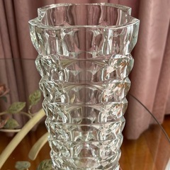 花瓶　大型　花卉　フラワーベース ガラス製　12×12×高さ25センチの画像