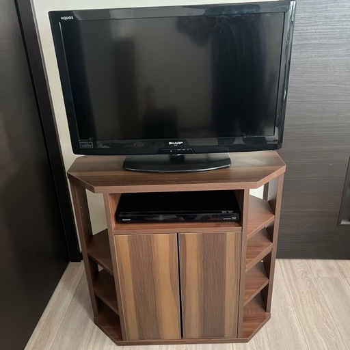 【早い者勝ち】テレビセット一式(テレビ、レコーダー、テレビ台、各種ケーブル\n)