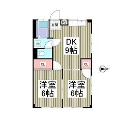 💕敷金・礼金ゼロ！今なら仲介手数料もゼロ！🌞 😲２ＤＫ賃料62,...
