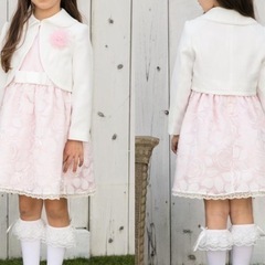 フォーマルワンピース、ジャケット、コサージュ　120の画像