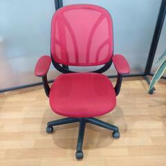 難あり①　高さ調整可能　オフィスチェア　赤