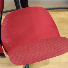 難あり①　高さ調整可能　オフィスチェア　赤の画像
