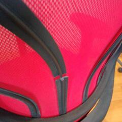 難あり①　高さ調整可能　オフィスチェア　赤の画像