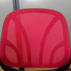 難あり①　高さ調整可能　オフィスチェア　赤の画像