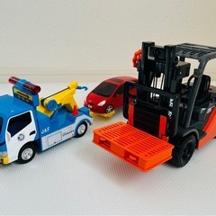 はたらく車　2台セット　JAF レッカー車　車　フォークリフトの画像