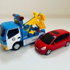 はたらく車　2台セット　JAF レッカー車　車　フォークリフトの画像