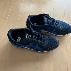 オニツカタイガー　スニーカー　24.5cm 　紺色　の画像