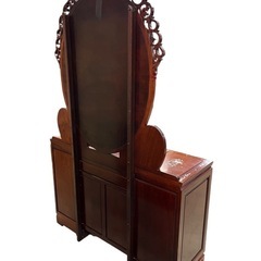 NO.1939 中国家具 ドレッサー 螺鈿細工 高級品 鏡台 微細 木製 家具 中古の画像