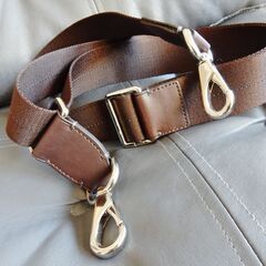 COACH ユニセックスバック　こげ茶　「未使用・本皮・軽量」　脱着式ショルダーストラップ付の画像