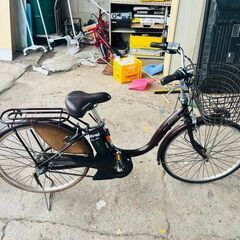 【❗️✨現品限り✨❗️】BRIDGESTONE🌟電動アシスト自転車🌟動作確認済み🌟ショコラブラウンの画像