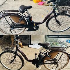 【❗️✨現品限り✨❗️】BRIDGESTONE🌟電動アシスト自転車🌟動作確認済み🌟ショコラブラウンの画像