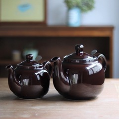 【新品未使用】（大容量1.2L,定価5,940円 ）ロンドンポタリーティーポット 4カップ 900ml(1.2L) ダークブラウンの画像