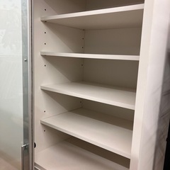 11/25 値下げ松田家具  引き戸式レンジボード 🟢日本製🟢モイス加工🟢ホワイト🟢1273の画像