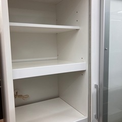 11/25 値下げ松田家具  引き戸式レンジボード 🟢日本製🟢モイス加工🟢ホワイト🟢1273の画像