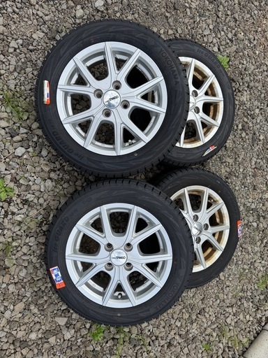 軽自動車、スタッドレス、アルミホイルセット、155ー65ー14インチ