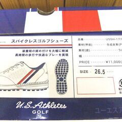 新品 未使用品 スパイクレスゴルフシューズ 26.5cm 4E U.S.Athletes USSH-1770 札幌市厚別区 厚別店の画像