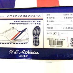 新品 未使用品 スパイクレスゴルフシューズ 27cm 4E U.S.Athletes USSH-1770 札幌市厚別区 厚別店の画像